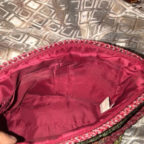 𝒍𝒊𝒏𝒂 Macramé Crochet Multicolored Heather Striped Crossbody Bag - Picture 10 of 10